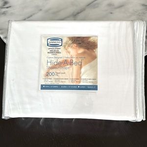 Simmons Double size sheet set for sofa beds - White Brand New